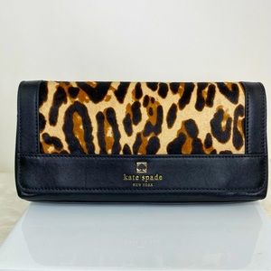 Kate Spade Kiera Perri Lane Calf Hair Leather Clutch